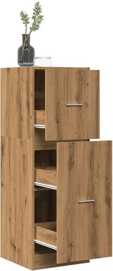 VidaXL Apothekerskast 40x41x118 cm bewerkt hout artisanaal eikenkleur