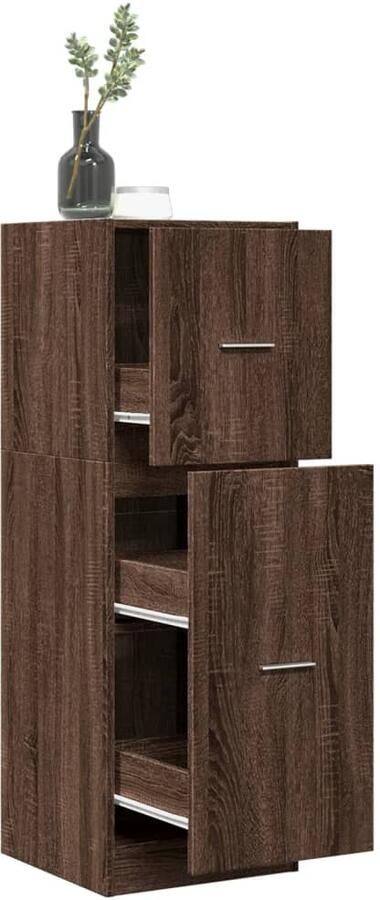 VidaXL Apothekerskast 40x41x118 cm bewerkt hout bruin eikenkleurig