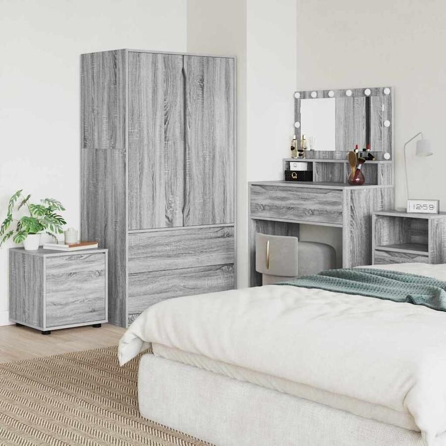 VidaXL Badkamer Kast Grijs Sonoma 40 5 x 40 x 44 cm Bewerkt hout
