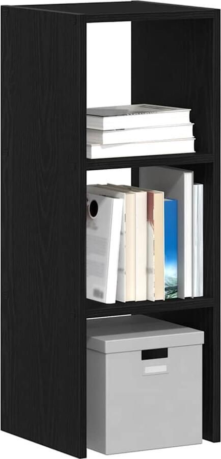 VidaXL Boekenkast stapelbaar 30x30x80 cm bewerkt hout zwart eikenkleur