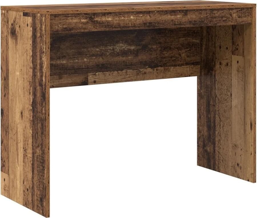 VidaXL Bureau Anders Oud hout 100 x 40 x 76 cm Bewerkt hout