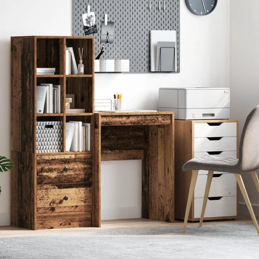VidaXL Bureau Oud Hout 60 x 40 x 76 cm
