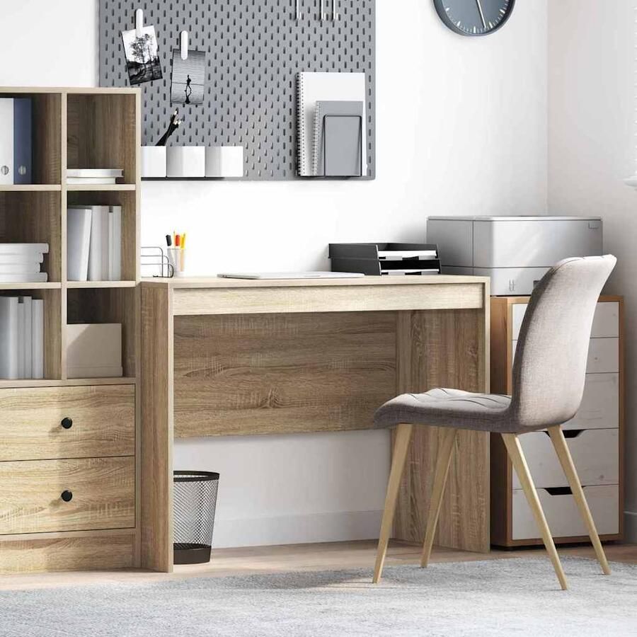 VidaXL Bureau Anders Sonoma eiken 100 x 50 x 76 cm Bewerkt hout