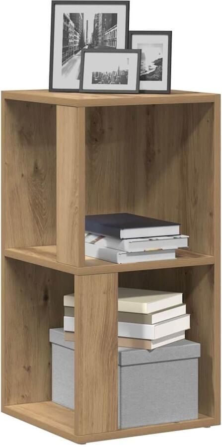 VidaXL Hoekkast 33x33x67 cm bewerkt hout artisanaal eikenkleur