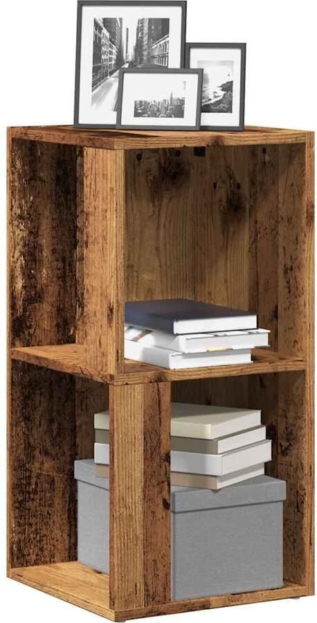 VidaXL Hoekkast 33x33x67 cm bewerkt hout oud houtkleurig