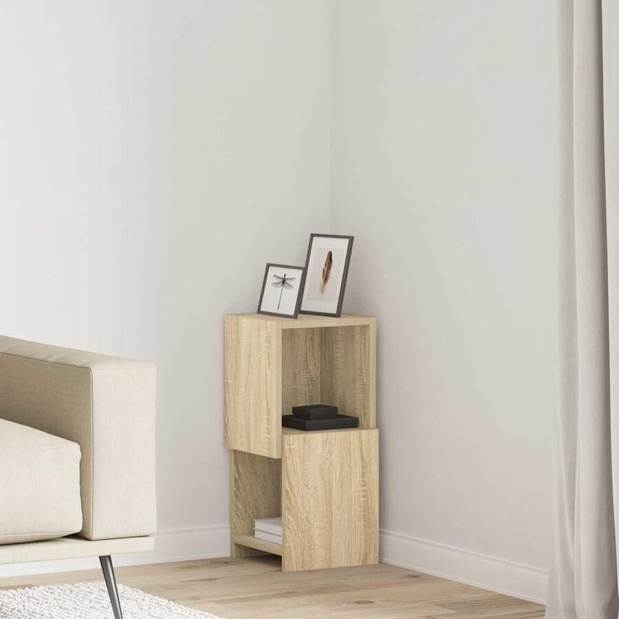 VidaXL Hoekkast Wit 25 5x25x55cm Bewerkt hout