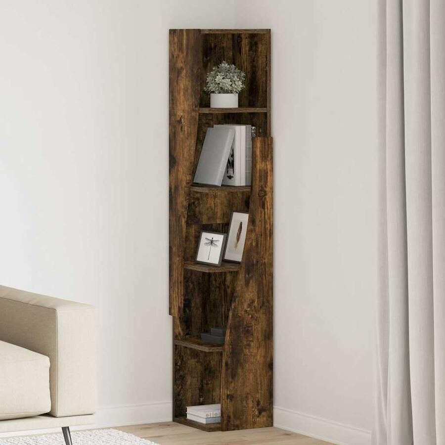 VidaXL Hoekkast Wit 27 5x27x140cm Bewerkt hout