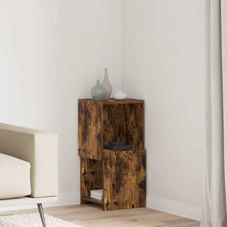 VidaXL Hoekkast Wit 30 5x30x65cm Bewerkt hout