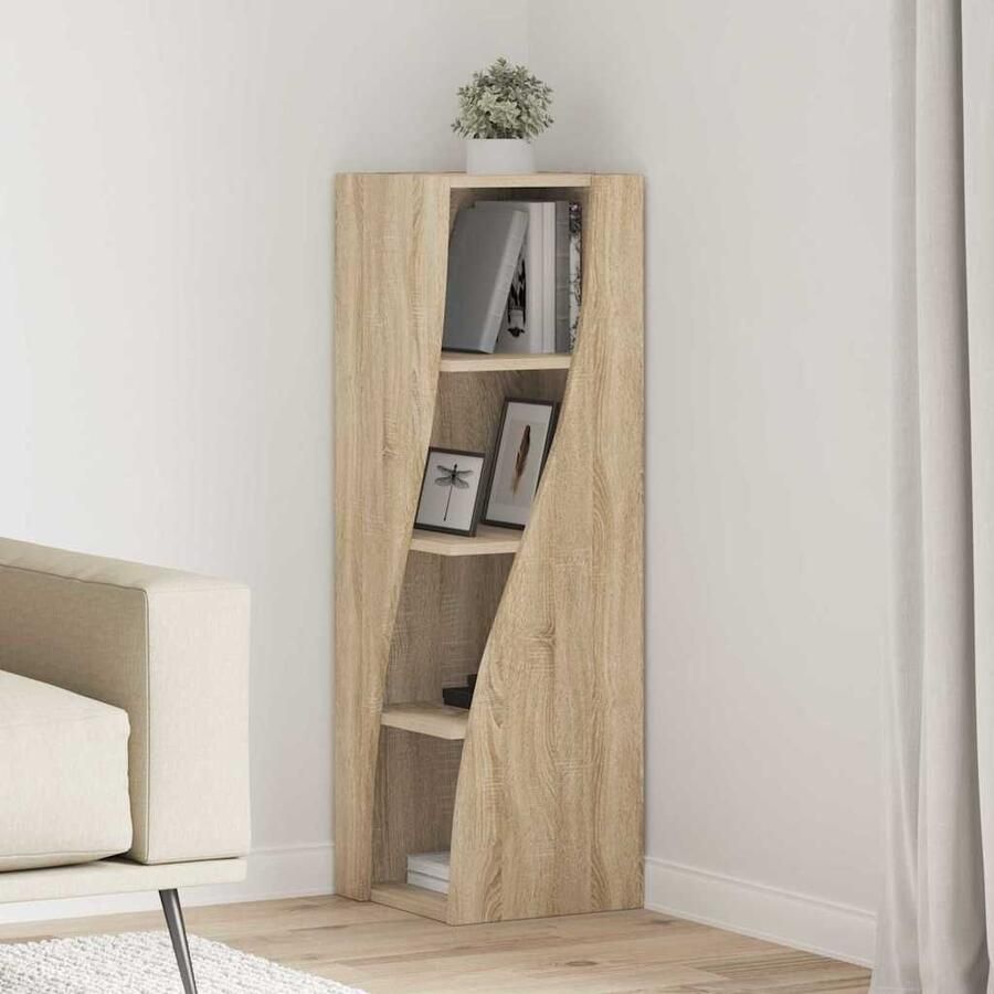 VidaXL Hoekkast Wit 32x32x102cm Bewerkt hout