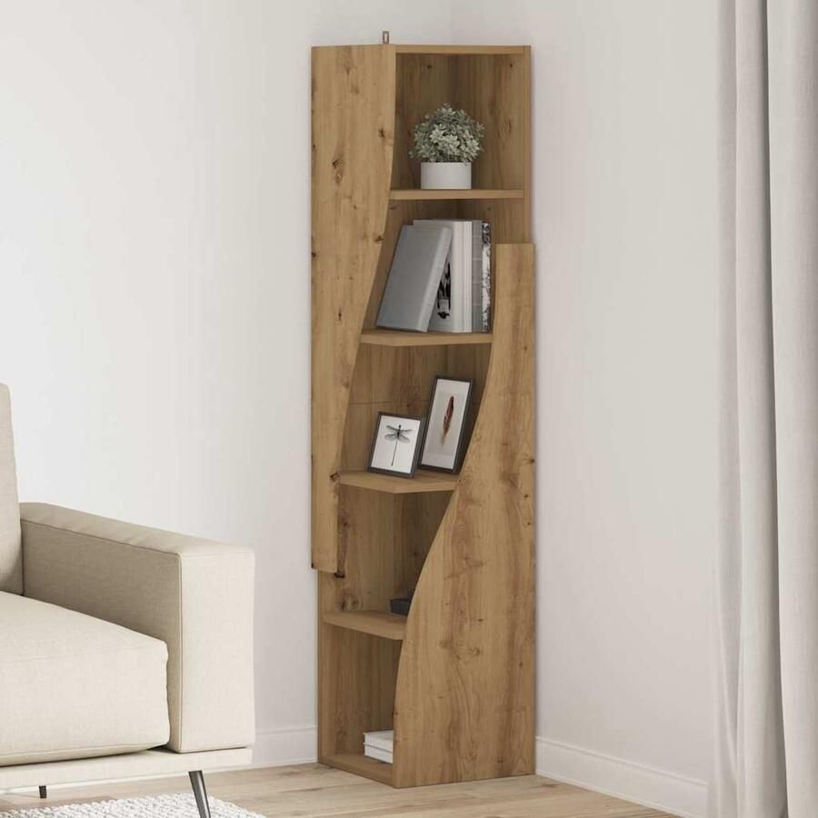 VidaXL Hoekkast Wit 32x32x140cm Bewerkt hout