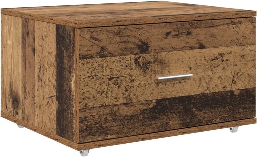 VidaXL Ladenkast met wiel Bruin 55 x 45 x 33.5 cm Bewerkt hout