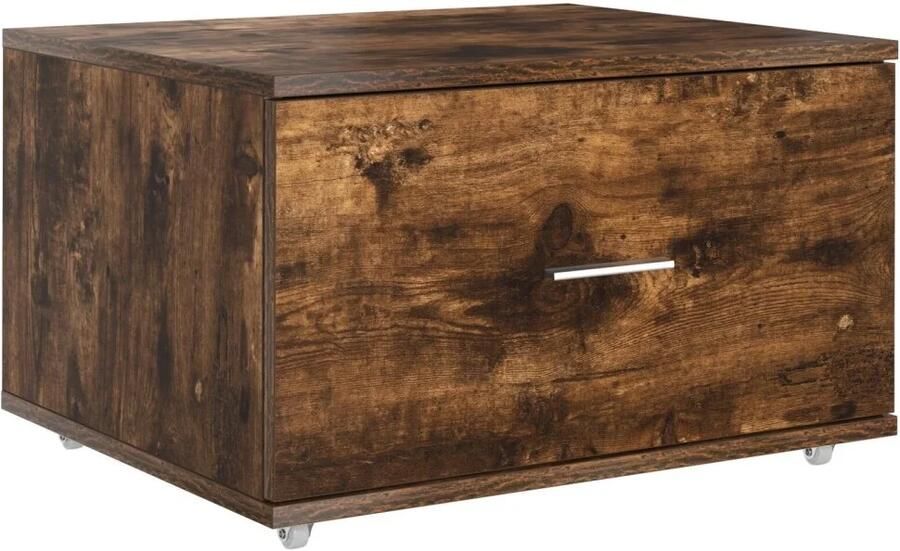 VidaXL Ladenkast met wiel Bruin 55 x 45 x 33.5 cm Bewerkt hout