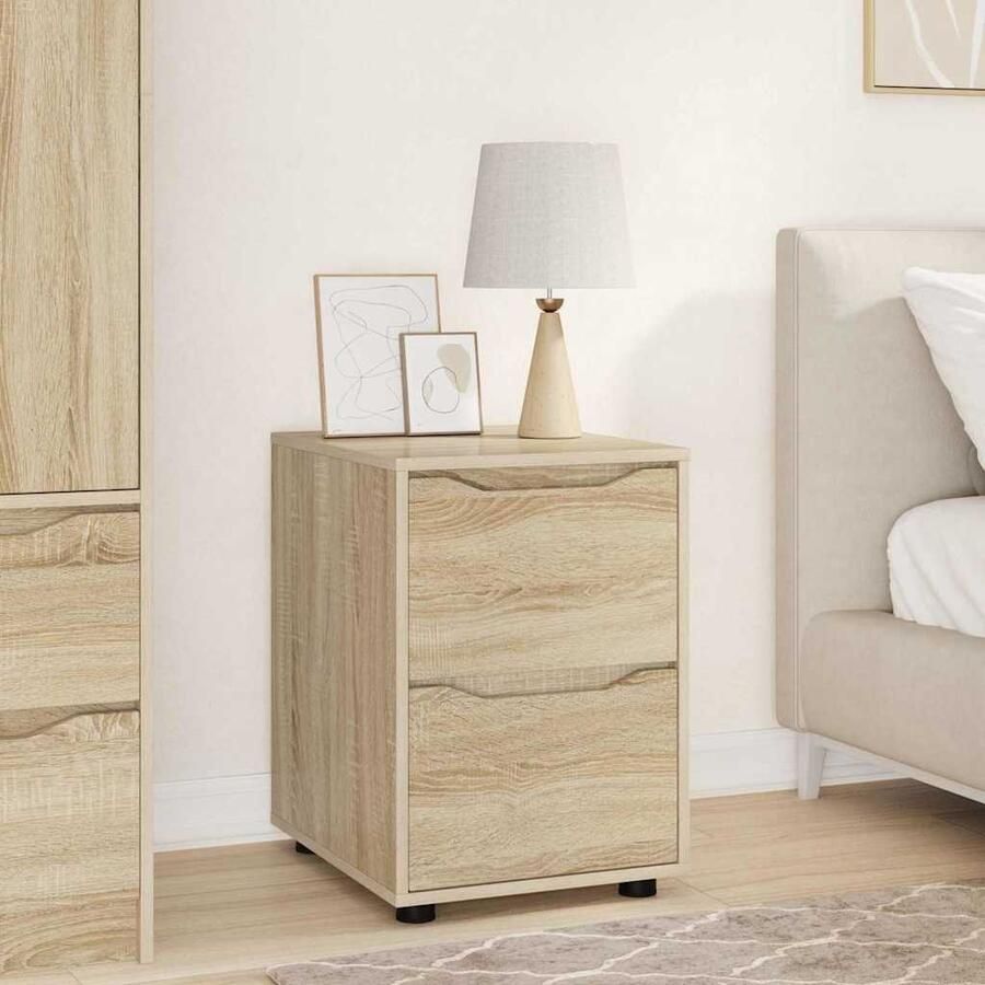 VidaXL Opbergkast Sonoma Eiken 40 x 48 x 57 cm Bewerkt hout