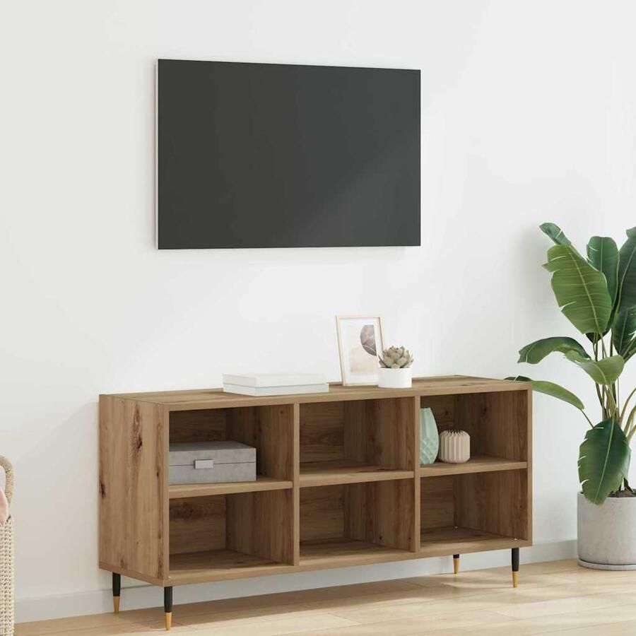 VidaXL TV-kast Artisan Eiken 103 5 x 30 x 50 cm Bewerkt hout