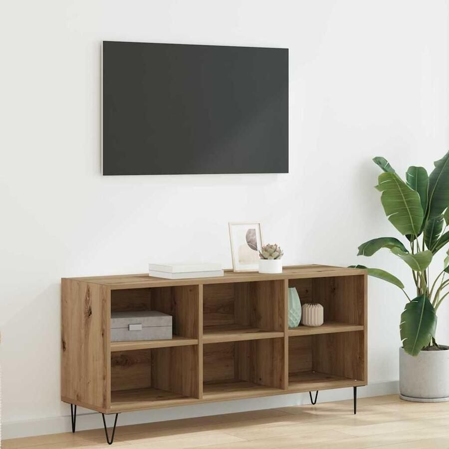 VidaXL TV-kast Artisan Eiken 103 5 x 30 x 50 cm Bewerkt hout