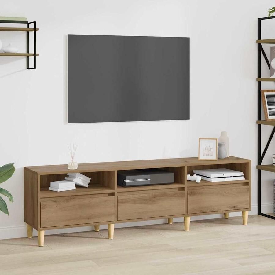 VidaXL TV-kast artisanaal eikenkleurig 150 x 30 x 45 cm Bewerkt hout
