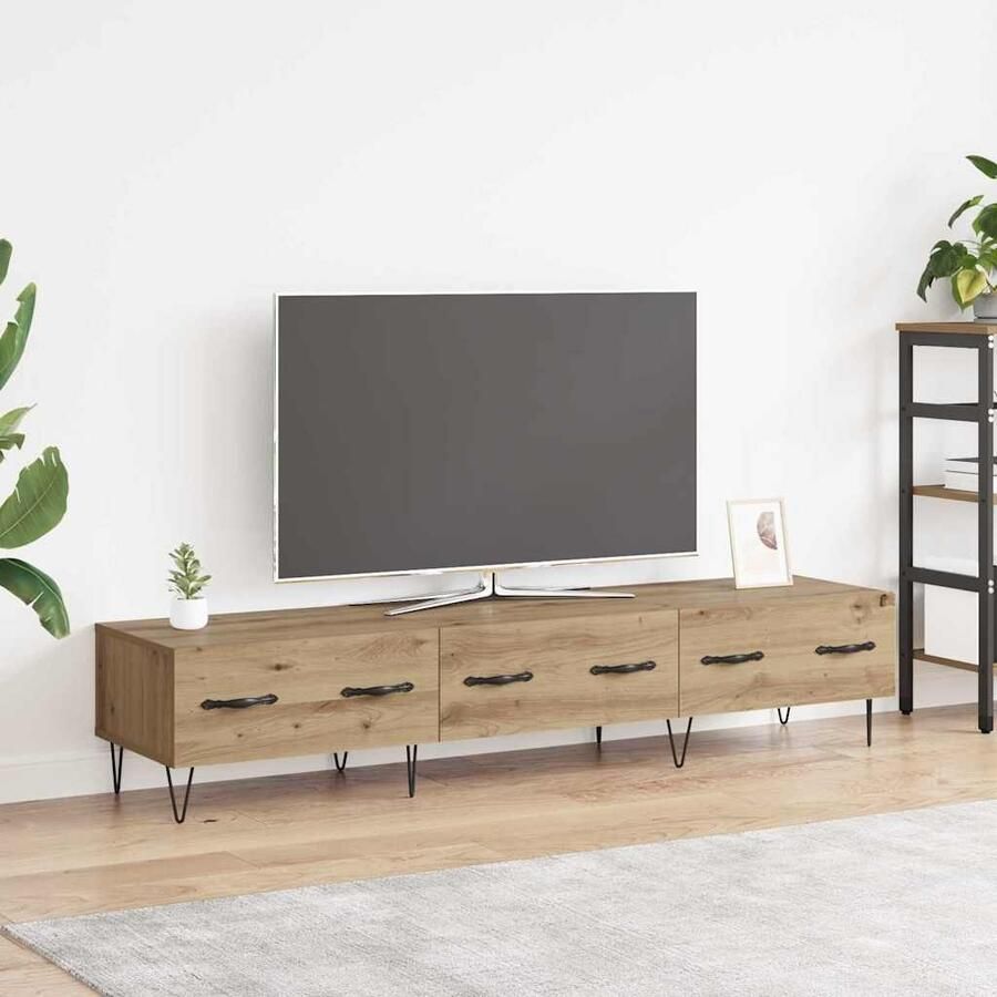VidaXL TV-kast artisanaal eikenkleurig 150 x 36 x 30 cm Bewerkt hout
