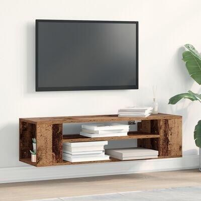 VidaXL TV-kast Oud hout 100 x 30 x 26 5 cm Bewerkt hout