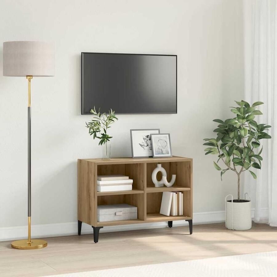 VidaXL Tv-meubelset Bruin 69 5 x 30 x 50 cm Bewerkt hout