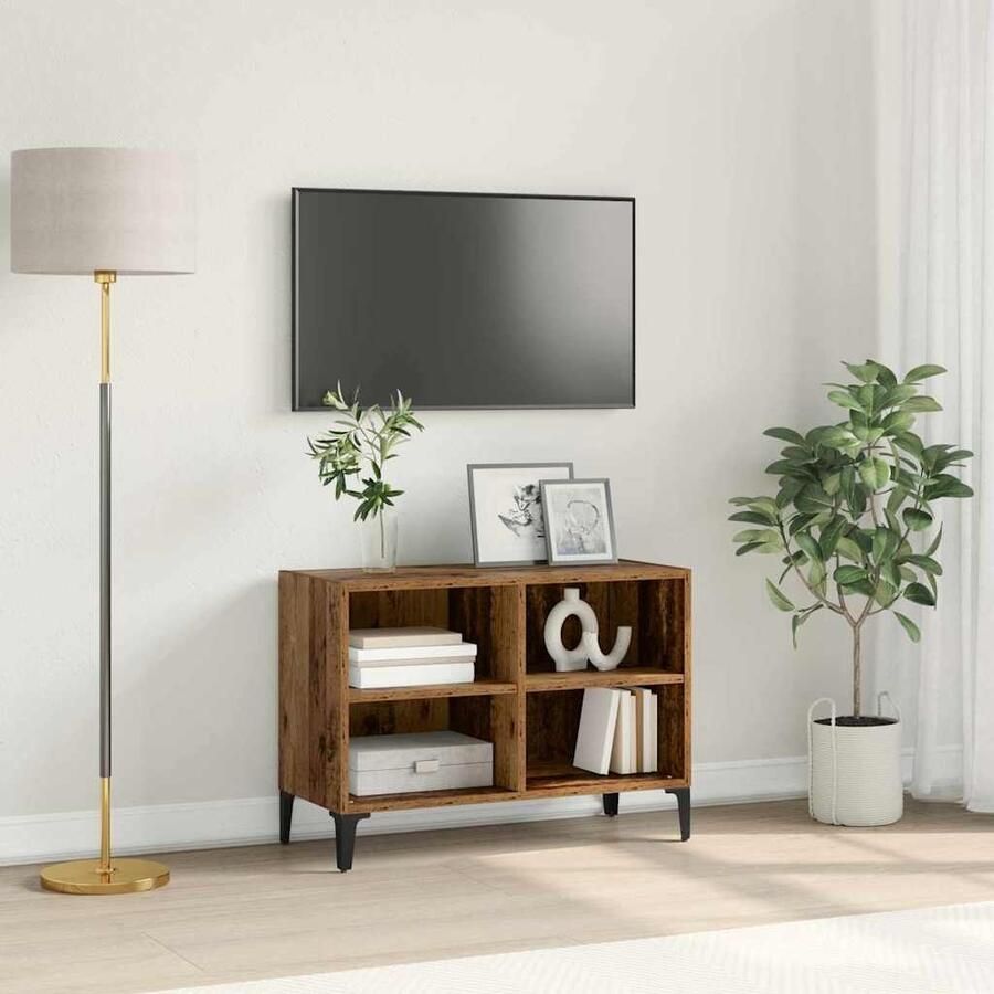 VidaXL Tv-meubelset Bruin 69 5 x 30 x 50 cm Bewerkt hout