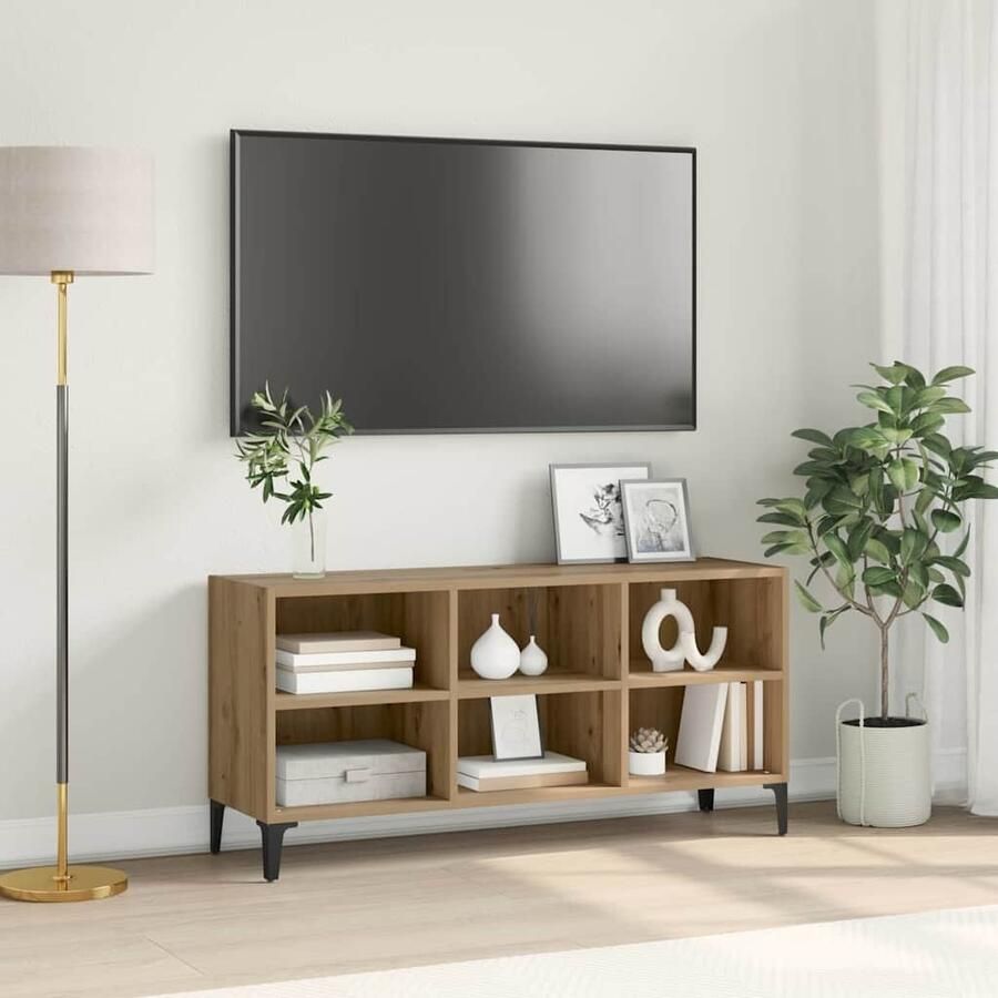 VidaXL Tv-meubelset Bruin 69 5 x 30 x 50 cm Bewerkt hout