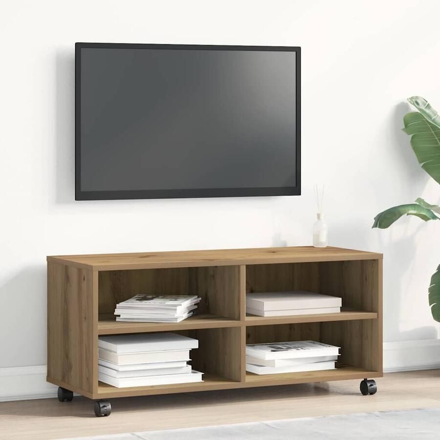 VidaXL TV-kast Bruin 90 x 35 x 35 cm Bewerkt hout