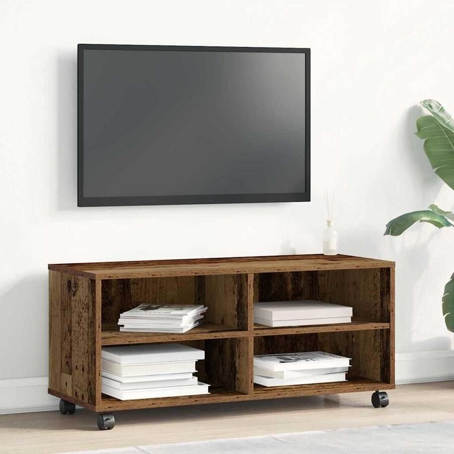 VidaXL TV-kast Bruin 90 x 35 x 35 cm Bewerkt hout