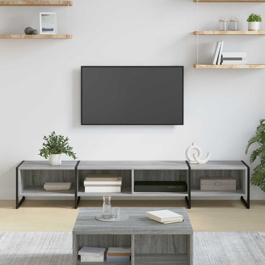 VidaXL TV-kast Grijs Sonoma 170 5 x 36 x 30 5 cm Bewerkt hout