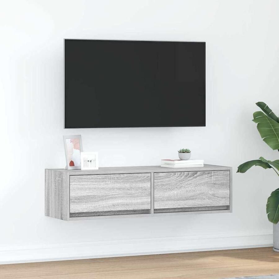 VidaXL TV-kast met lade Grijs sonoma 100 x 31 x 25 5 cm Bewerkt hout