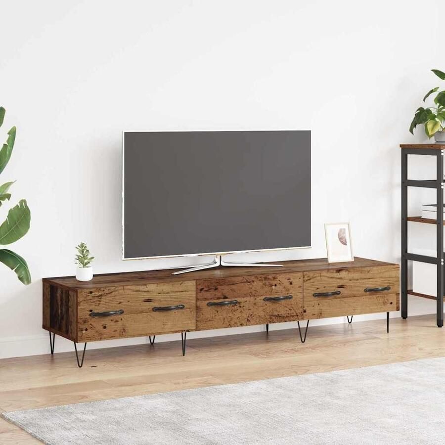 VidaXL TV-kast met lade Oud hout 150 x 36 x 30 cm Bewerkt hout