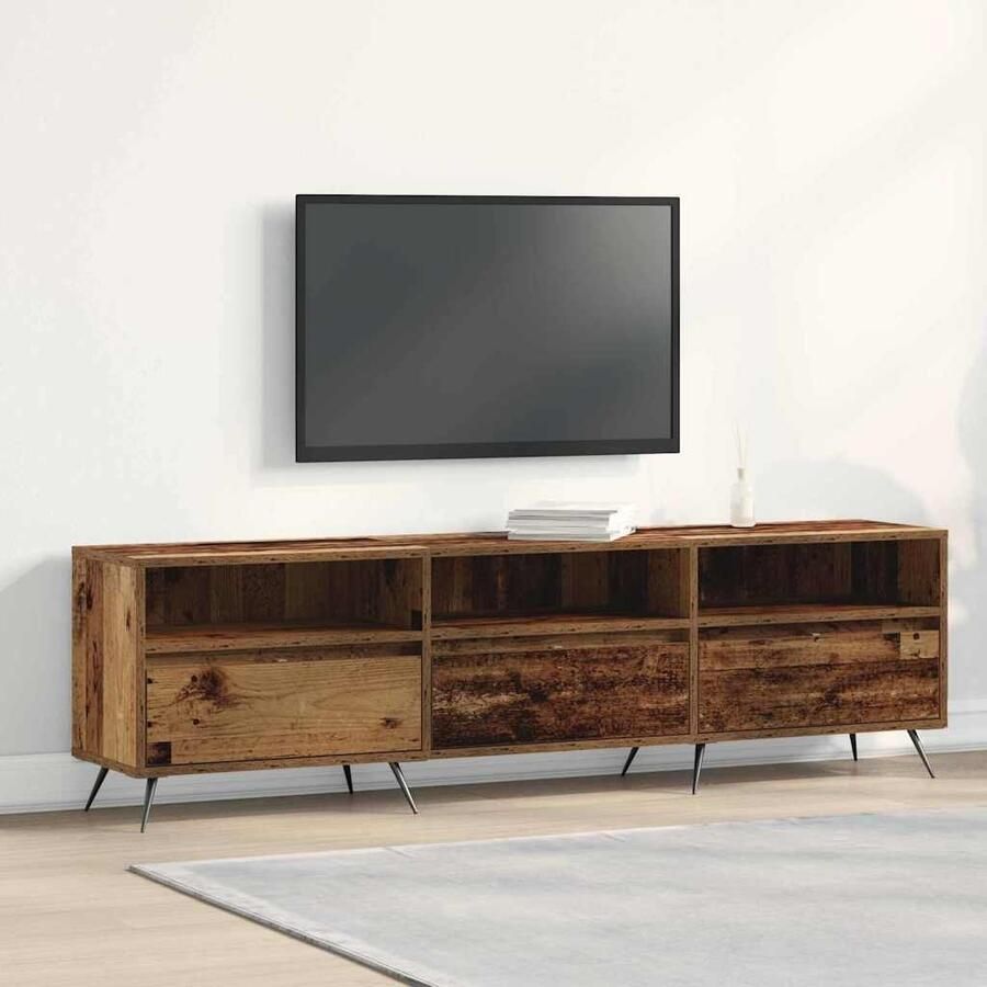 VidaXL TV-kast Oud hout 150 x 30 x 44.5 cm Bewerkt hout