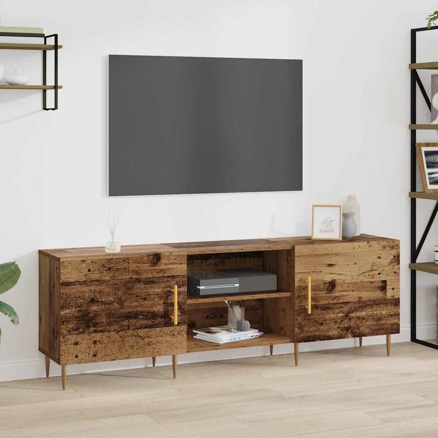 VidaXL TV-kast Oud hout 150 x 30 x 50 cm Bewerkt hout