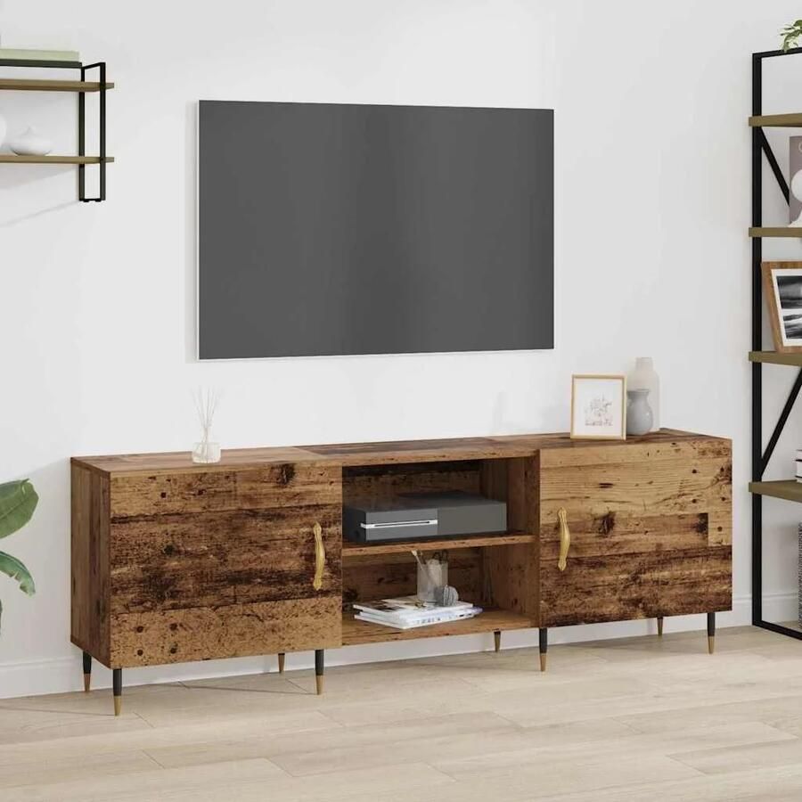 VidaXL TV-kast Oud hout 150 x 30 x 50 cm Bewerkt hout