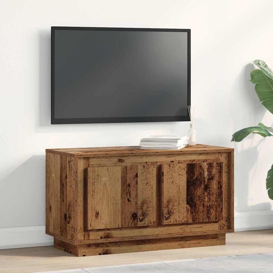 VidaXL TV-kast Oud hout 80 x 35 x 45 cm Bewerkt hout
