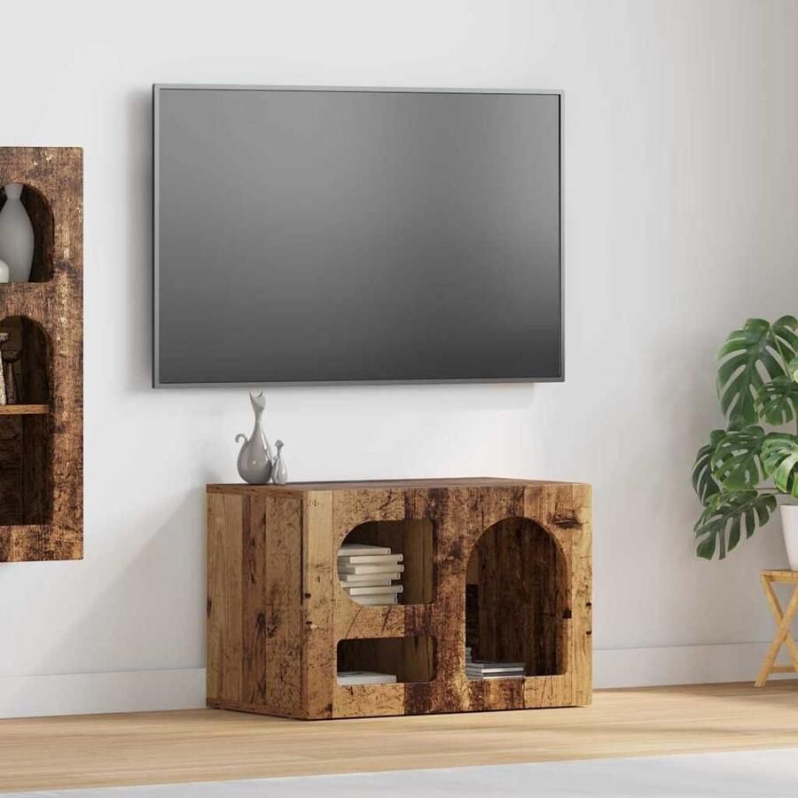 VidaXL TV-kast Oudhout 60 x 35 x 40 cm Bewerkt hout
