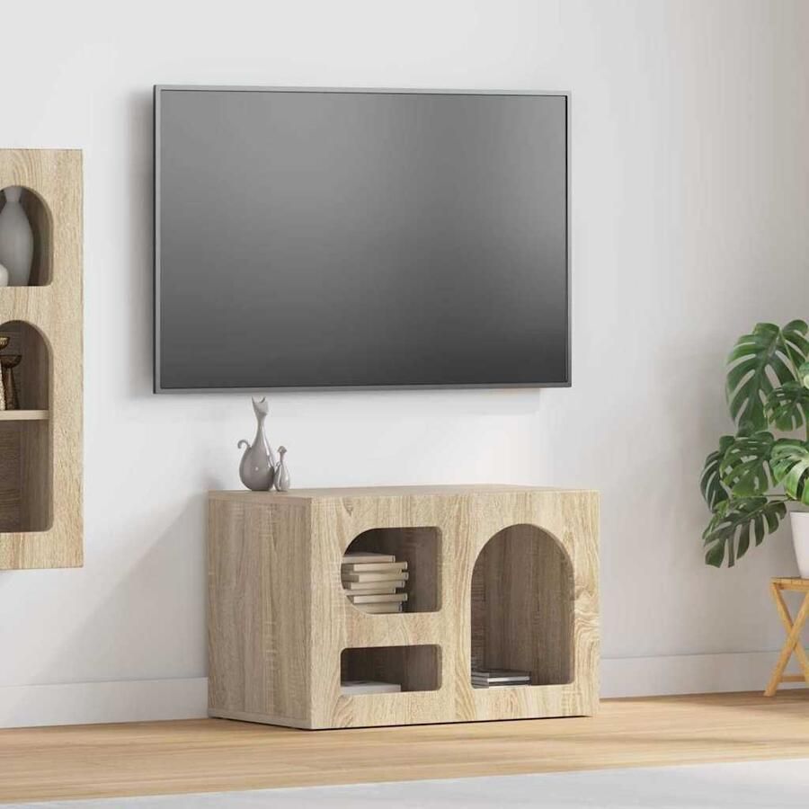 VidaXL TV-kast Sonoma Eiken 60 x 35 x 40 cm Bewerkt hout