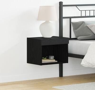 VidaXL TV-kast 2 pcs Zwart Eiken 40 x 30 x 30 cm Bewerkt hout