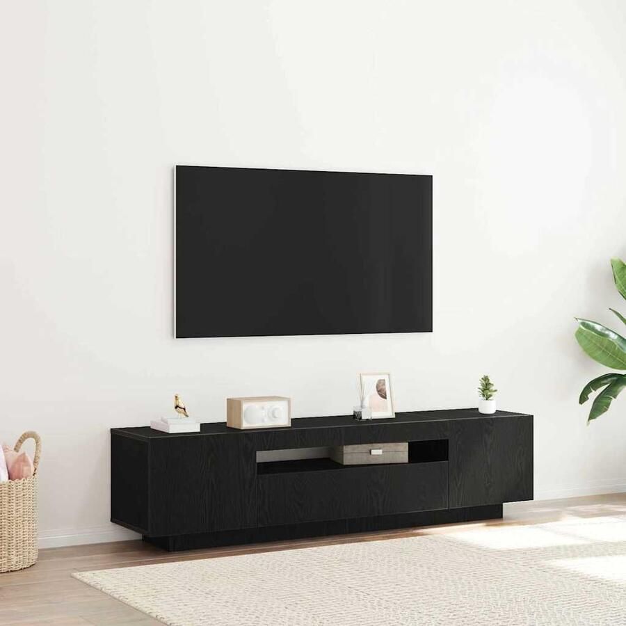 VidaXL TV-kast Zwart 160 x 35 x 40 cm Bewerkt hout