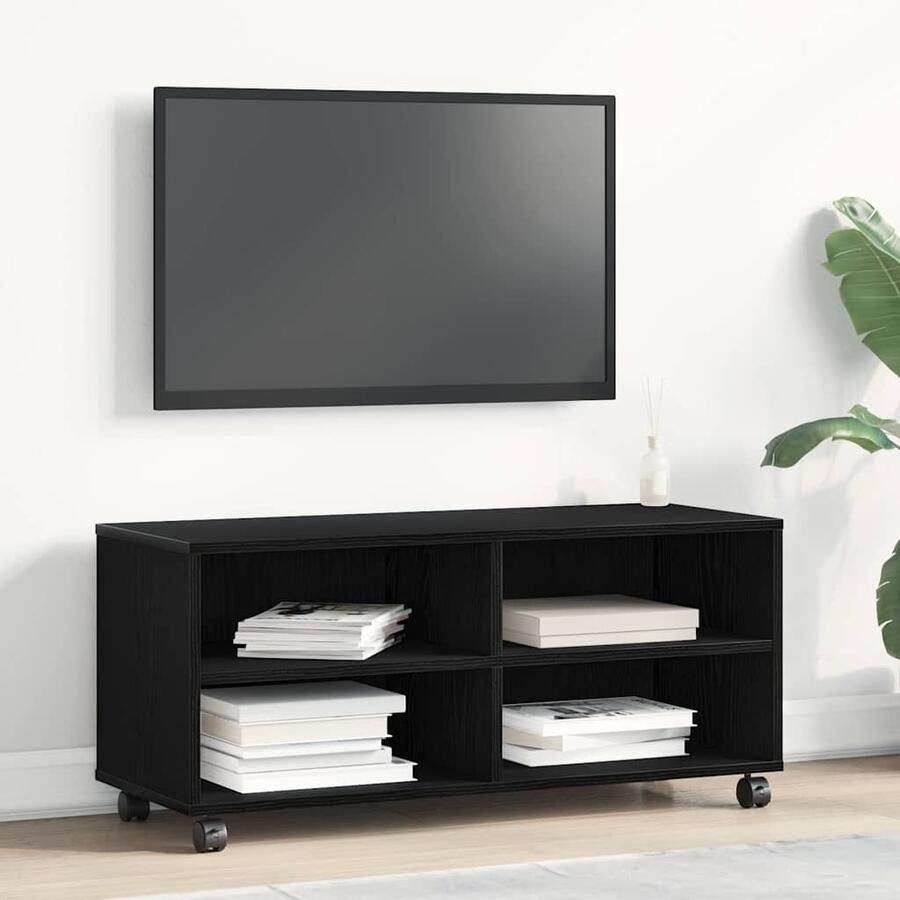 VidaXL TV-kast Zwart 90 x 35 x 35 cm Bewerkt hout