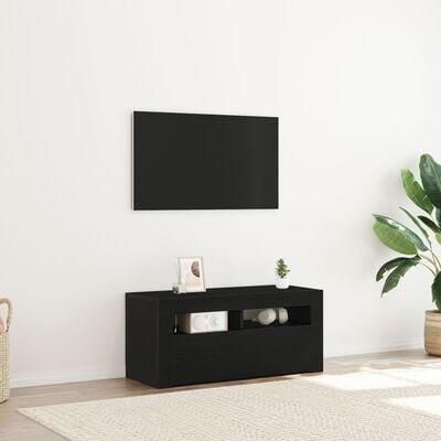 VidaXL TV-kast Zwart 90 x 35 x 40 cm Bewerkt hout