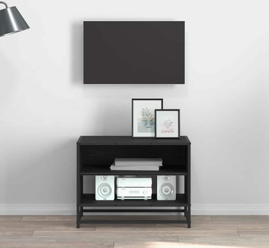 VidaXL TV Eenheden Zwart Eiken 61 x 40 x 46 cm Bewerkt hout