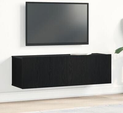 VidaXL TV-kasten Zwart eiken 100 x 30 x 30 cm Bewerkt hout