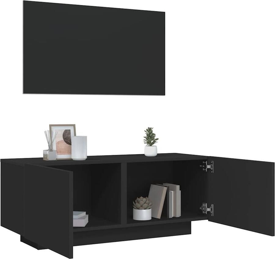 VidaXL Tv-meubel 100x35x40 cm bewerkt hout zwart