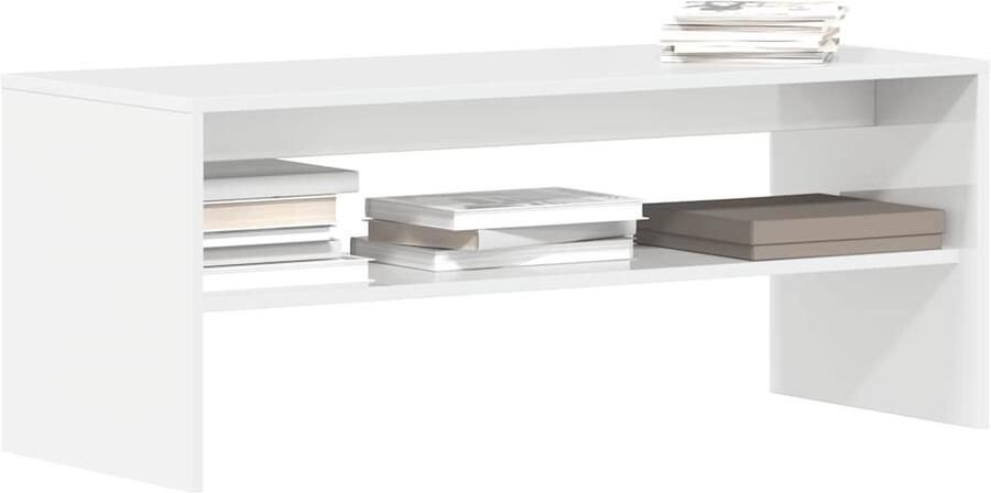 VidaXL Tv-meubel 100x40x40 cm bewerkt hout hoogglans wit