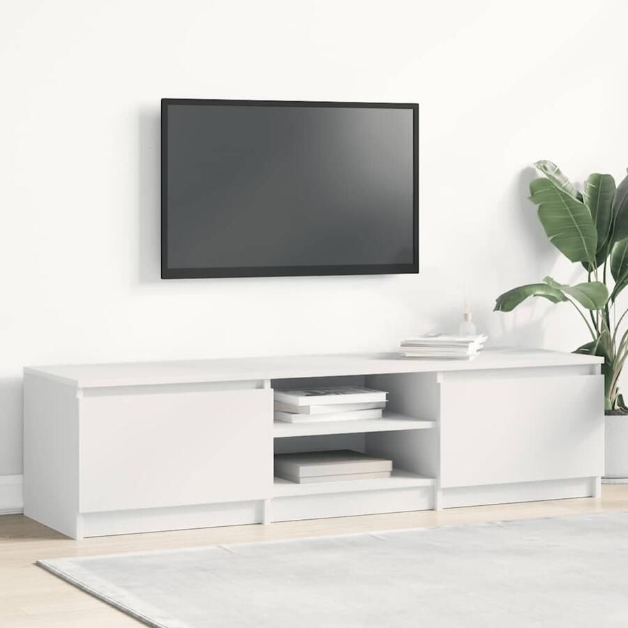 VidaXL Tv-meubel 140x40x35 5 cm bewerkt hout wit