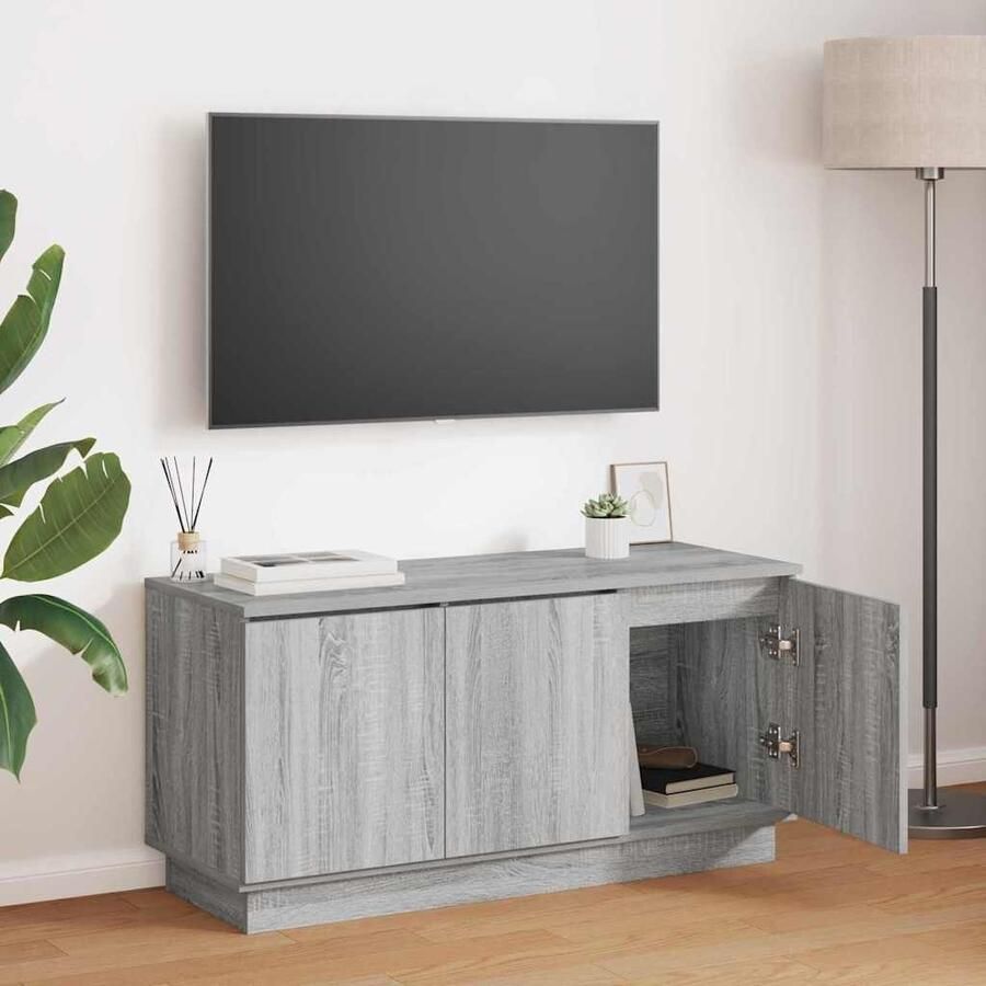VidaXL TV-kast Grijs Sonoma 100 x 38 x 49 cm Bewerkt hout