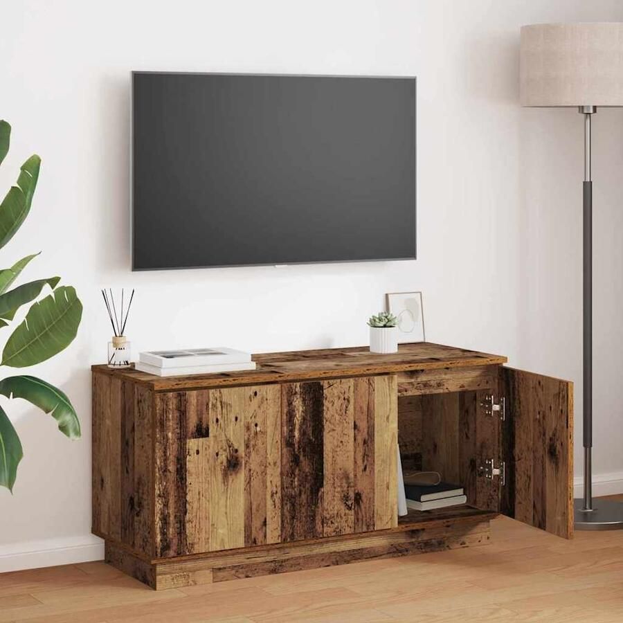 VidaXL TV-kast Oud Hout 100 x 38 x 49 cm Bewerkt hout