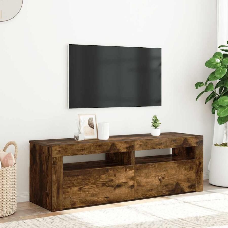 VidaXL Tv-meubel met LED-verlichting 120x35x40 cm sonoma eikenkleurig