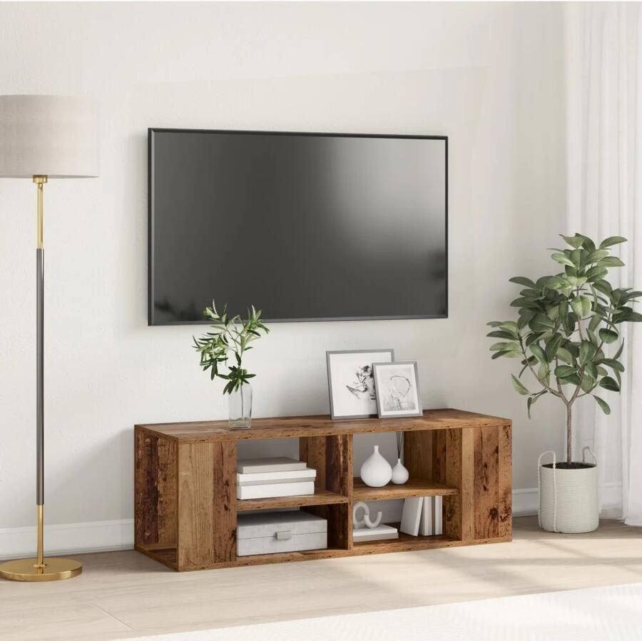 VidaXL Tv-meubelset Oud Hout 102 x 35 x 35 cm Bewerkt hout