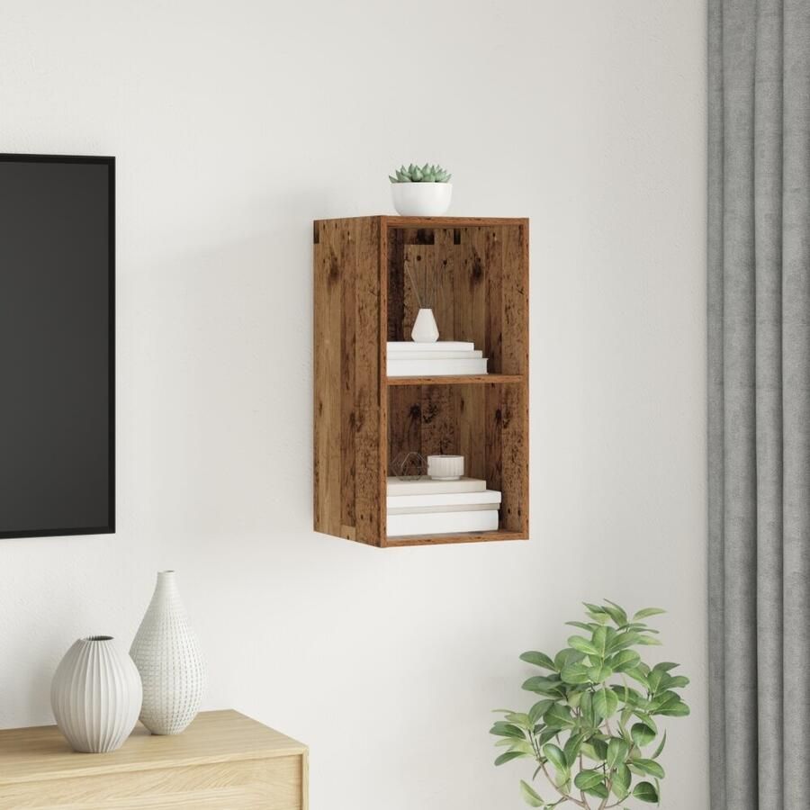 VidaXL Tv-meubelset Oud Hout 37 x 37 x 72 cm Bewerkt hout - Foto 1